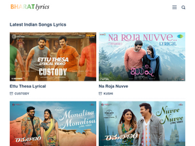 'bharatlyrics.com' screenshot