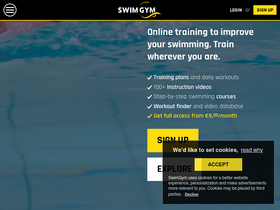'swimgym.com' screenshot