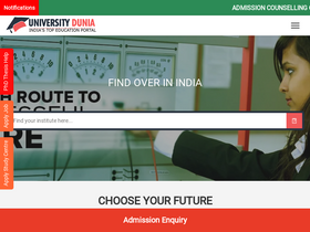 'universitydunia.com' screenshot
