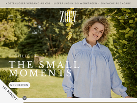 zoey-denmark.de homepage screenshot