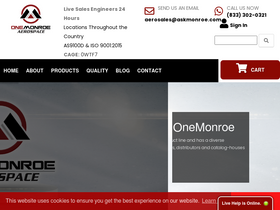 'monroeaerospace.com' screenshot