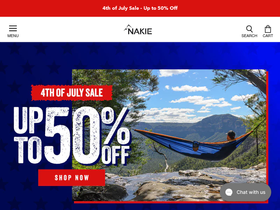 nakie.com homepage screenshot