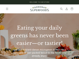 sonomasuperfoods.com homepage screenshot