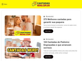 'cantadasnerd.com.br' screenshot