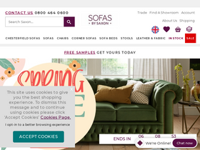'sofasbysaxon.com' screenshot