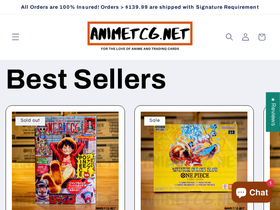 animetcg.net homepage screenshot