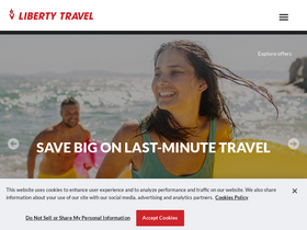 'libertytravel.com' screenshot
