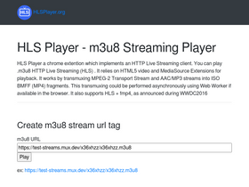 'hlsplayer.org' screenshot