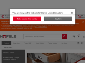 'hafele.co.uk' screenshot