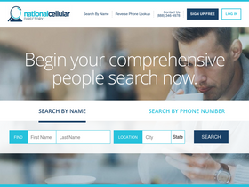 'nationalcellulardirectory.com' screenshot