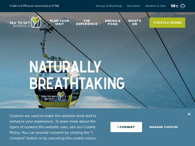 'seatoskygondola.com' screenshot