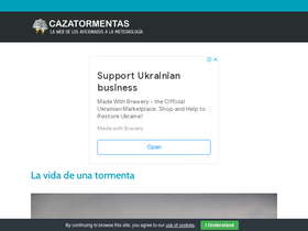 'cazatormentas.com' screenshot
