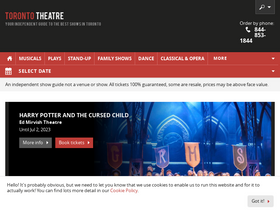 'toronto-theatre.com' screenshot