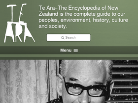'teara.govt.nz' screenshot
