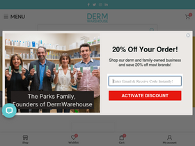 'dermwarehouse.com' screenshot