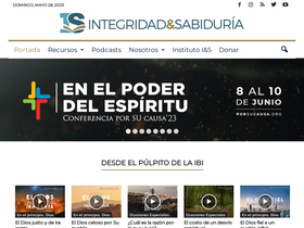 'integridadysabiduria.org' screenshot