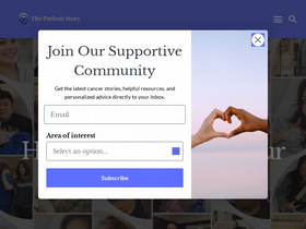 'thepatientstory.com' screenshot