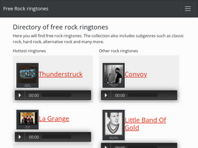 'rock-ringtones.com' screenshot