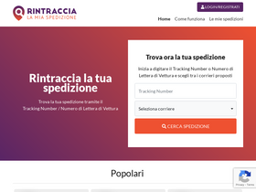 'rintraccialamiaspedizione.it' screenshot