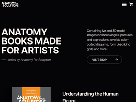 'anatomy4sculptors.com' screenshot