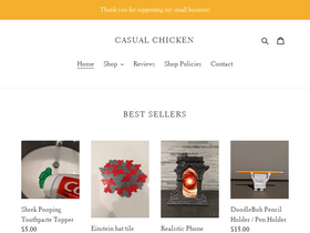 casualchicken3d.com homepage screenshot