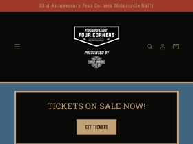fourcornersmotorcyclerally.com homepage screenshot