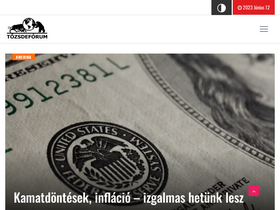 'tozsdeforum.hu' screenshot