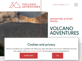 'volcanoadventures.com' screenshot
