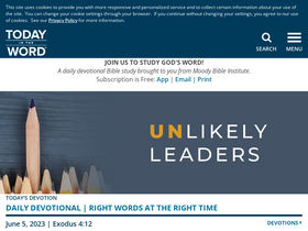 'todayintheword.org' screenshot