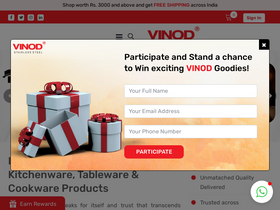 'vinodsteel.com' screenshot