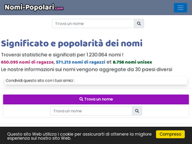 'nomi-popolari.com' screenshot