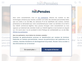 'nospensees.fr' screenshot