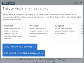 'zeeland.com' screenshot
