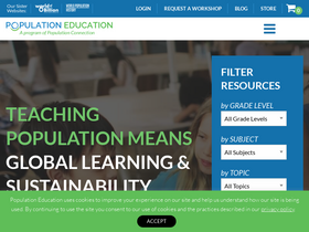 'populationeducation.org' screenshot