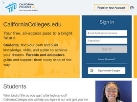'californiacolleges.edu' screenshot