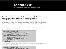 'anomize.xyz' screenshot
