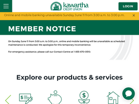 'kawarthacu.com' screenshot