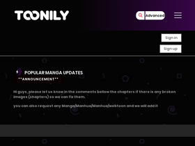 'toonily.net' screenshot