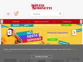 'moveissimonetti.com.br' screenshot
