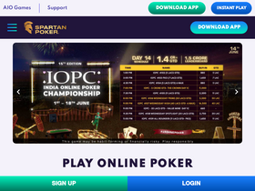 'spartanpoker.com' screenshot