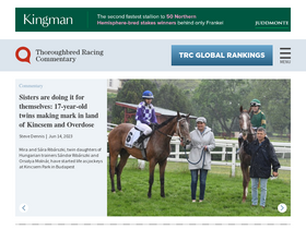 'thoroughbredracing.com' screenshot