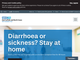 'esneft.nhs.uk' screenshot