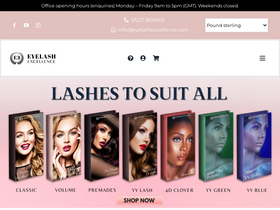 Frankie Widdows Eyelash Excellence homepage screenshot