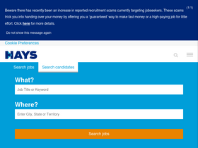 'hays.com.au' screenshot