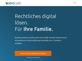 'advocado.de' screenshot