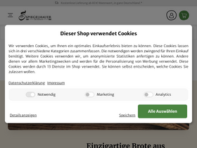 'baeckerei-spiegelhauer.de' screenshot