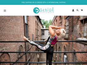aerialdancewear.com homepage screenshot