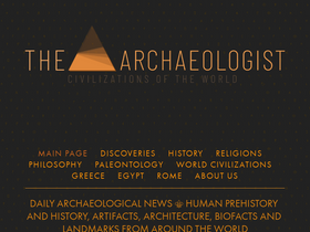 'thearchaeologist.org' screenshot