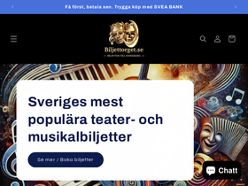 Biljettorget homepage screenshot
