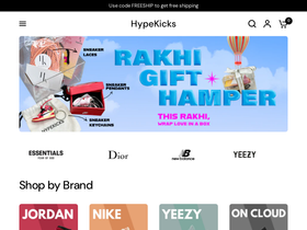 hypekicks.co.in homepage screenshot